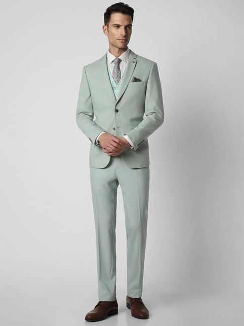 Ted Baker | Men's Khaki Green Plain Suit Trousers | Suit Direct