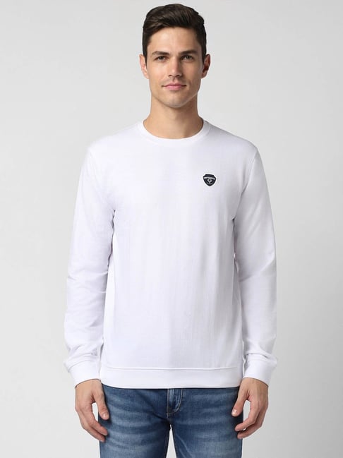 Peter england sweatshirt white sale