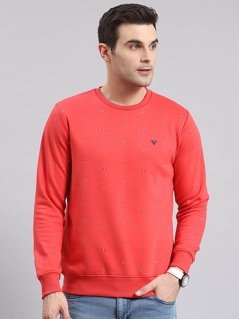 Monte Carlo Coral Regular Fit Printed Sweatshirt-picture-15