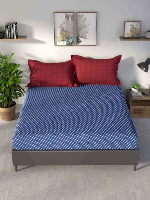 Buy NAUTICA Super Soft 100% Cotton King Bedsheet With 2 Pillow