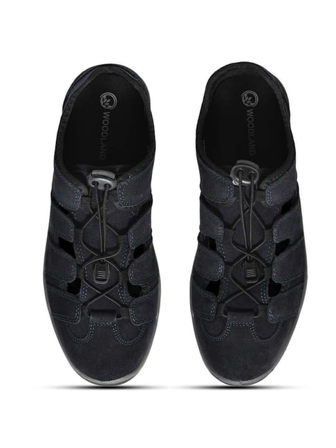 mens navy leather sandals