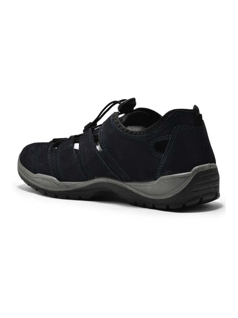 mens navy leather sandals