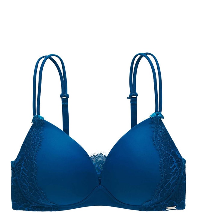 Buy YamamaY Ocean Green Lace Deepness Under-Wired Balconette for Women  Online @ Tata CLiQ Luxury