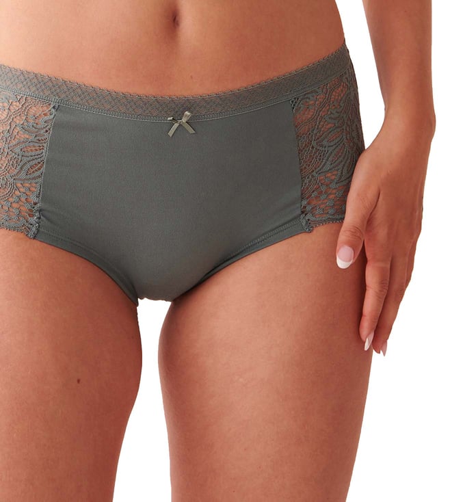 La Vie en Rose Cotton and Lace Detail Boyleg Panty