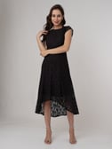 Buy Zink London Black Lace High-low Dress for Women Online @ Tata CLiQ