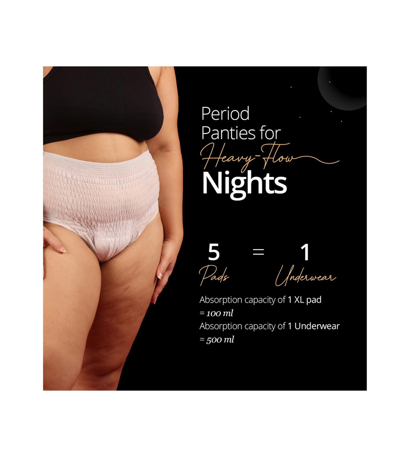 Carmesi Disposable Period Panties, Ultra-Absorbent Core, 4 Pcs