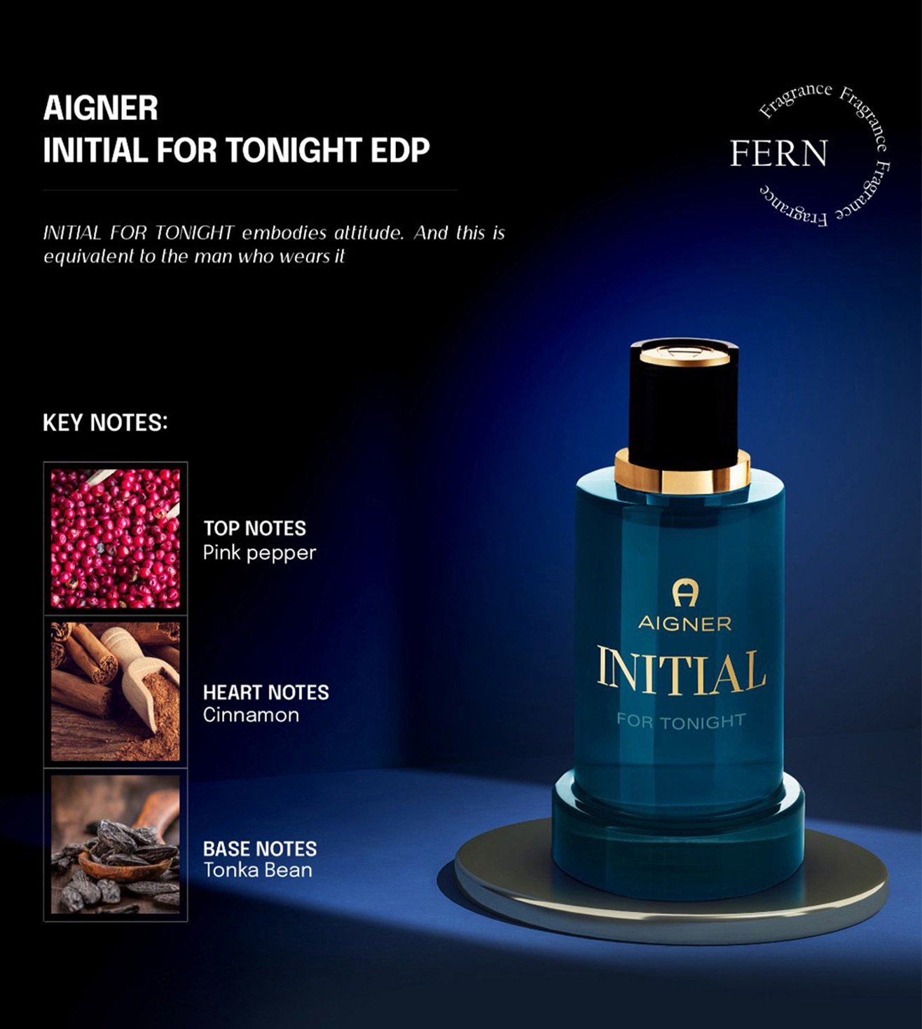 Buy Aigner Initial For Tonight Eau de Parfum for Men 100 ml