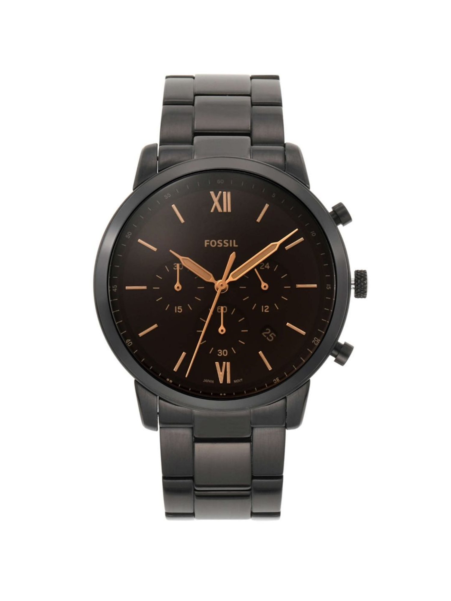 Fossil analog black discount dial men's watch