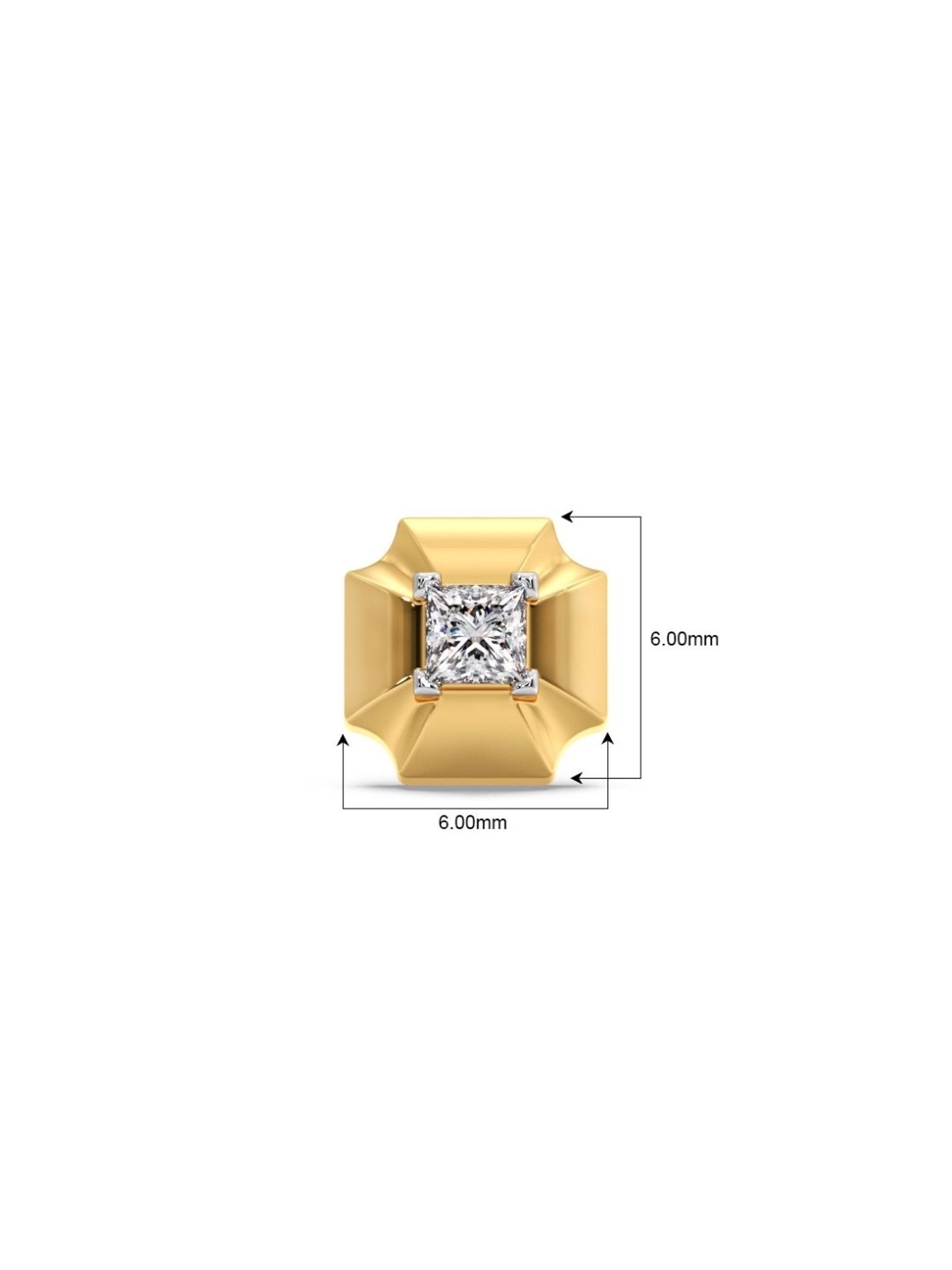 Candere By Kalyan Jewellers 18KT Yellow Gold Stud Earrings for Men :  Amazon.in: Jewellery