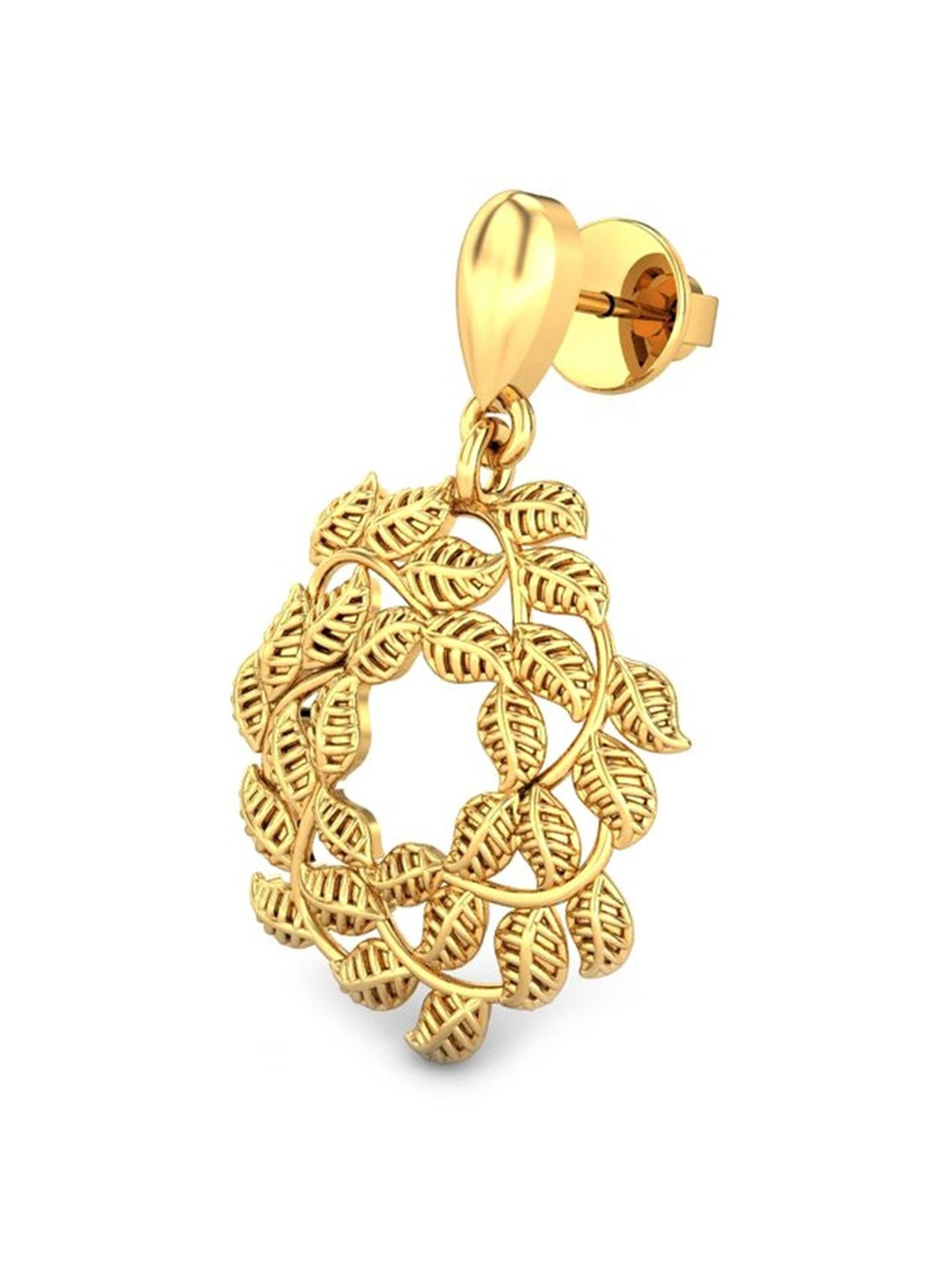 Buy CANDERE - A KALYAN JEWELLERS COMPANY 22 (916) BIS Hallmark Yellow Gold  Dangle Earring for Women with Screw Back closure. at Amazon.in