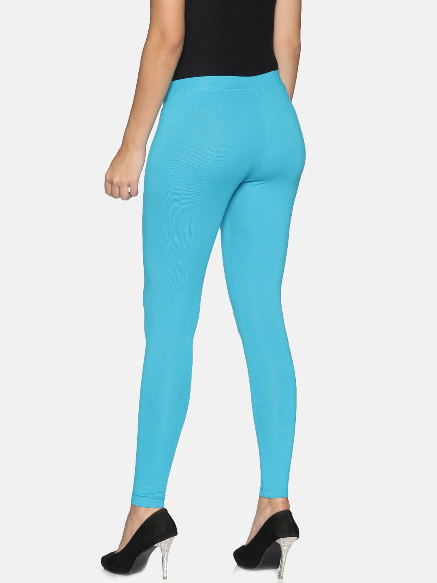 TWIN BIRDS Blue Ankle Length Leggings