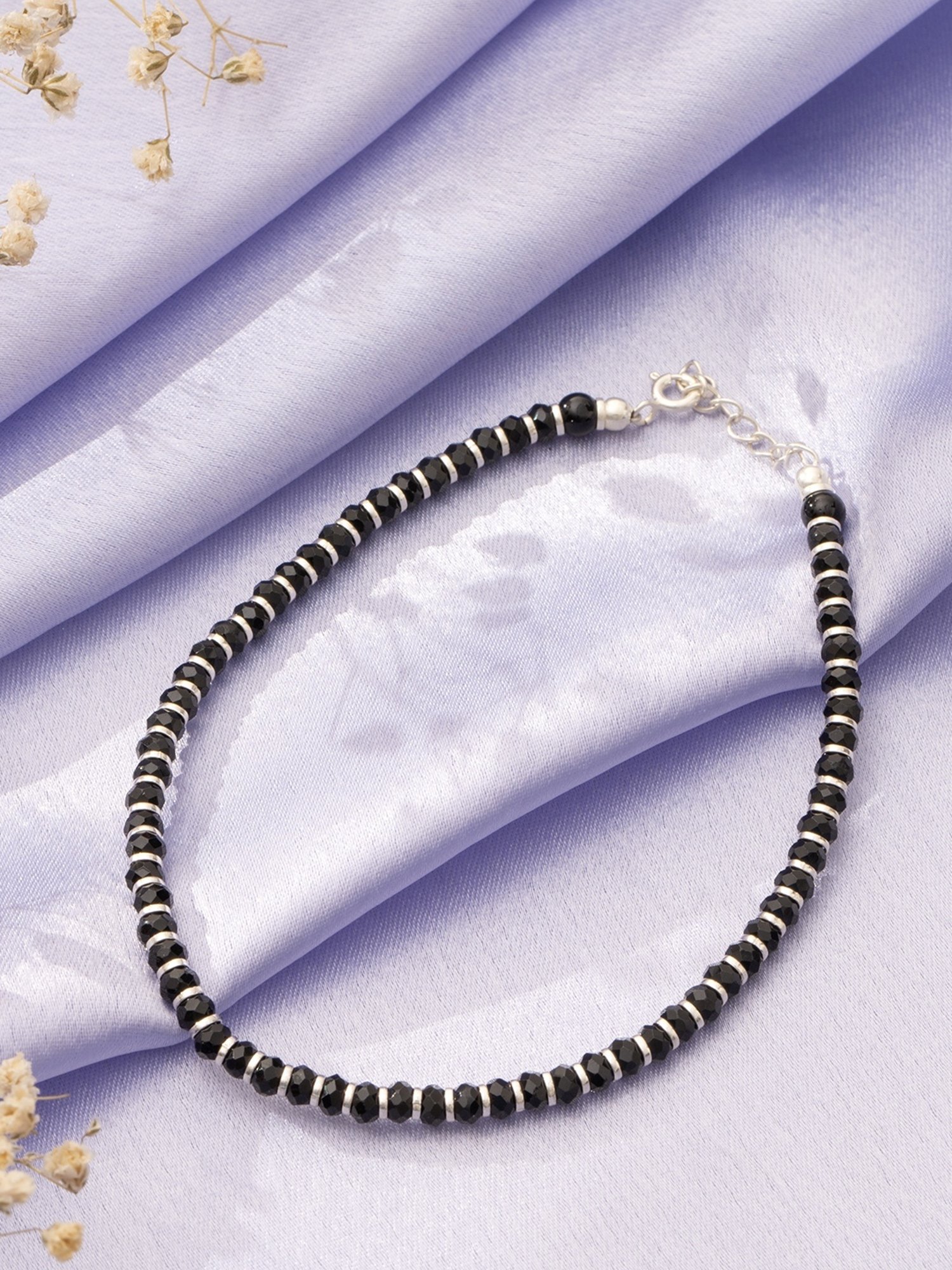 Buy Zavya 92.5 Sterling Silver Sands Flexible Fit Bracelet for Men