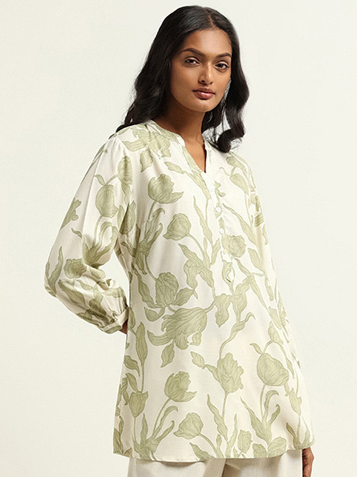 Buy Utsa by Westside White Embroidered Kurti for Online @ Tata CLiQ