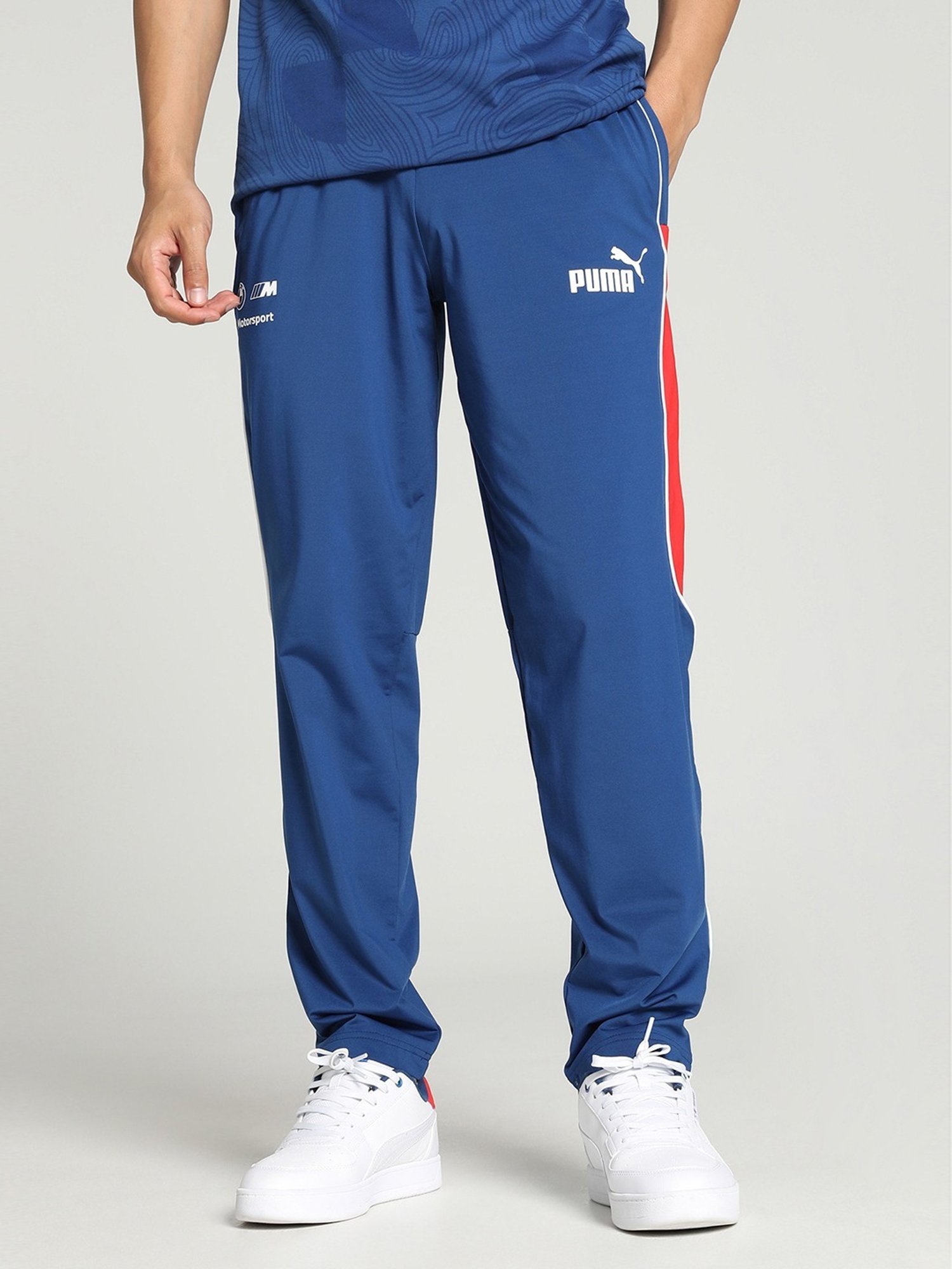 PUMA × BEAMS Track Pants – Blue S Buy Puma Blue Regular Fit Sports Trackpants for Mens Online @ Tata