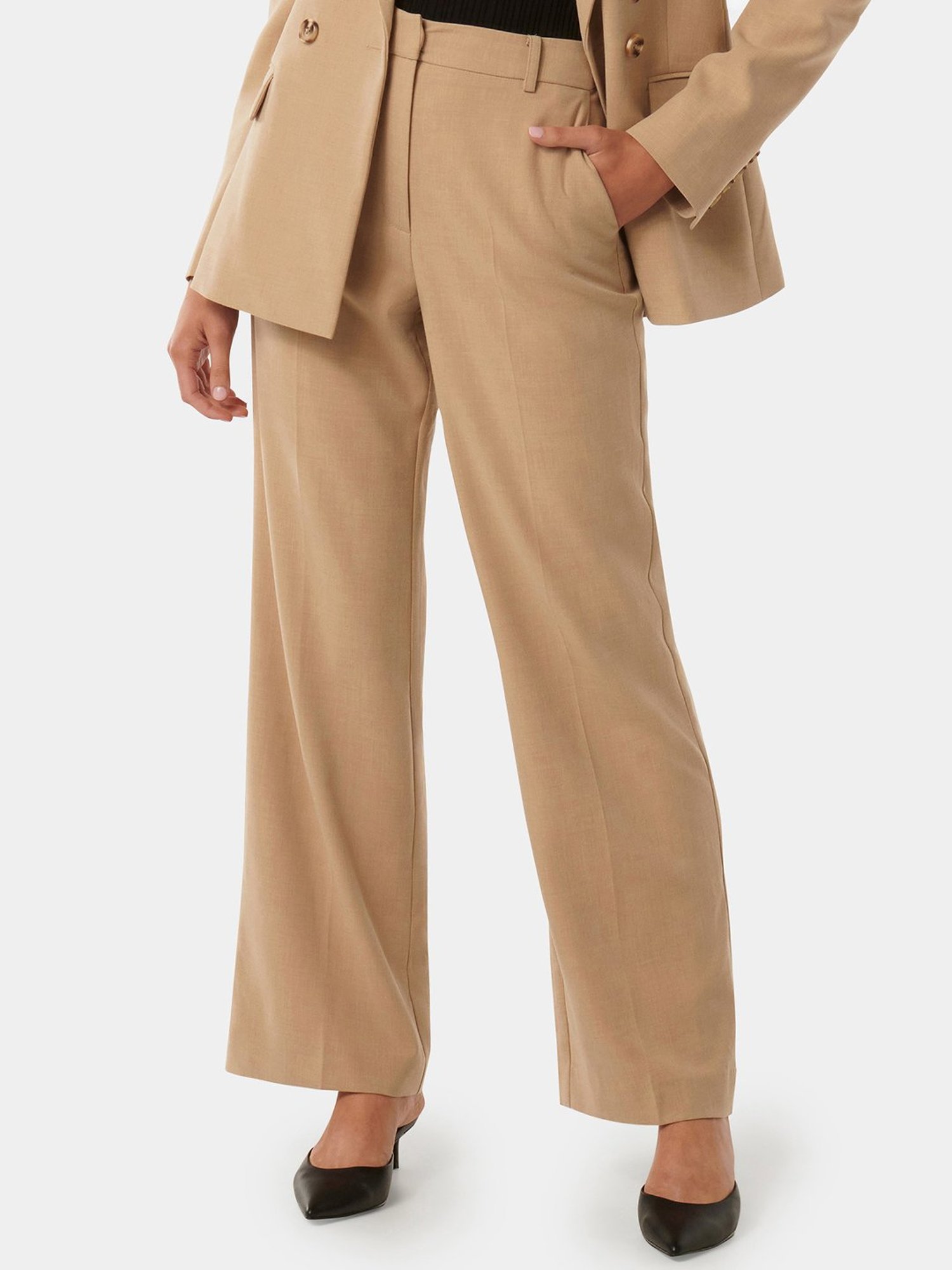 Buy BlissClub Brown On-The-Go Straight Pants for 's Online @ Tata CLiQ