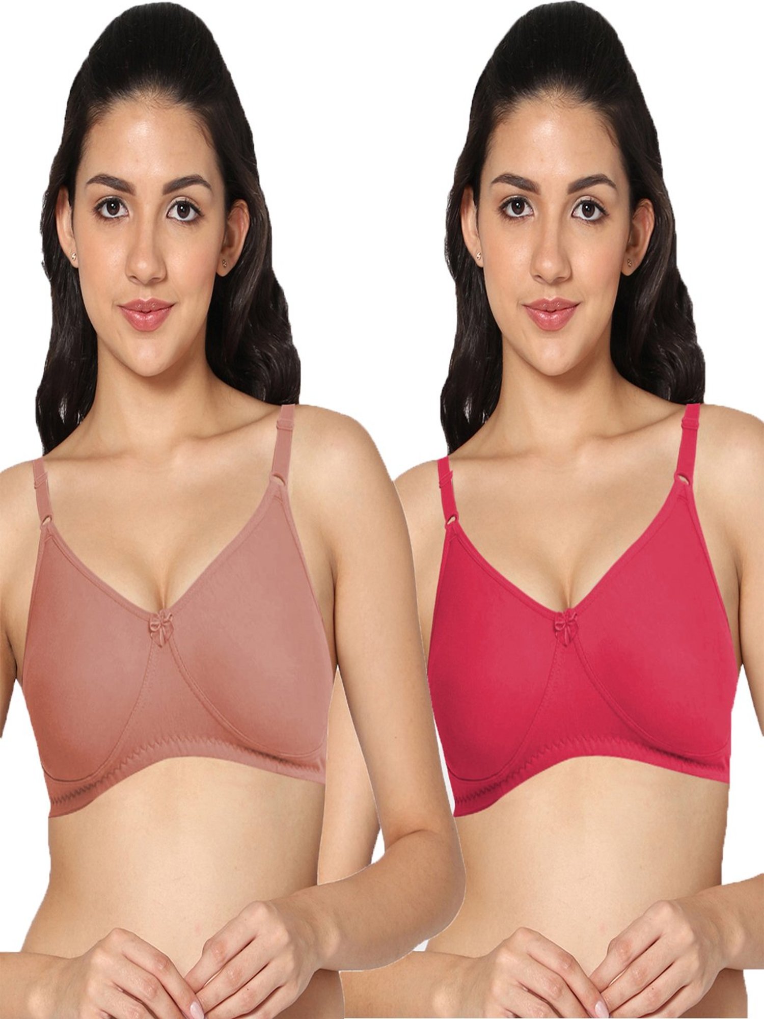 Buy IN CARE Pink & Beige Full Coverage Push-Up Bra - Pack of 2 for Women's  Online @ Tata CLiQ