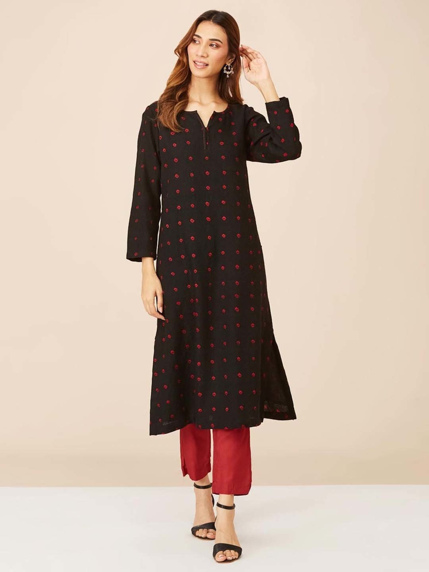 Fabindia black kurta best sale