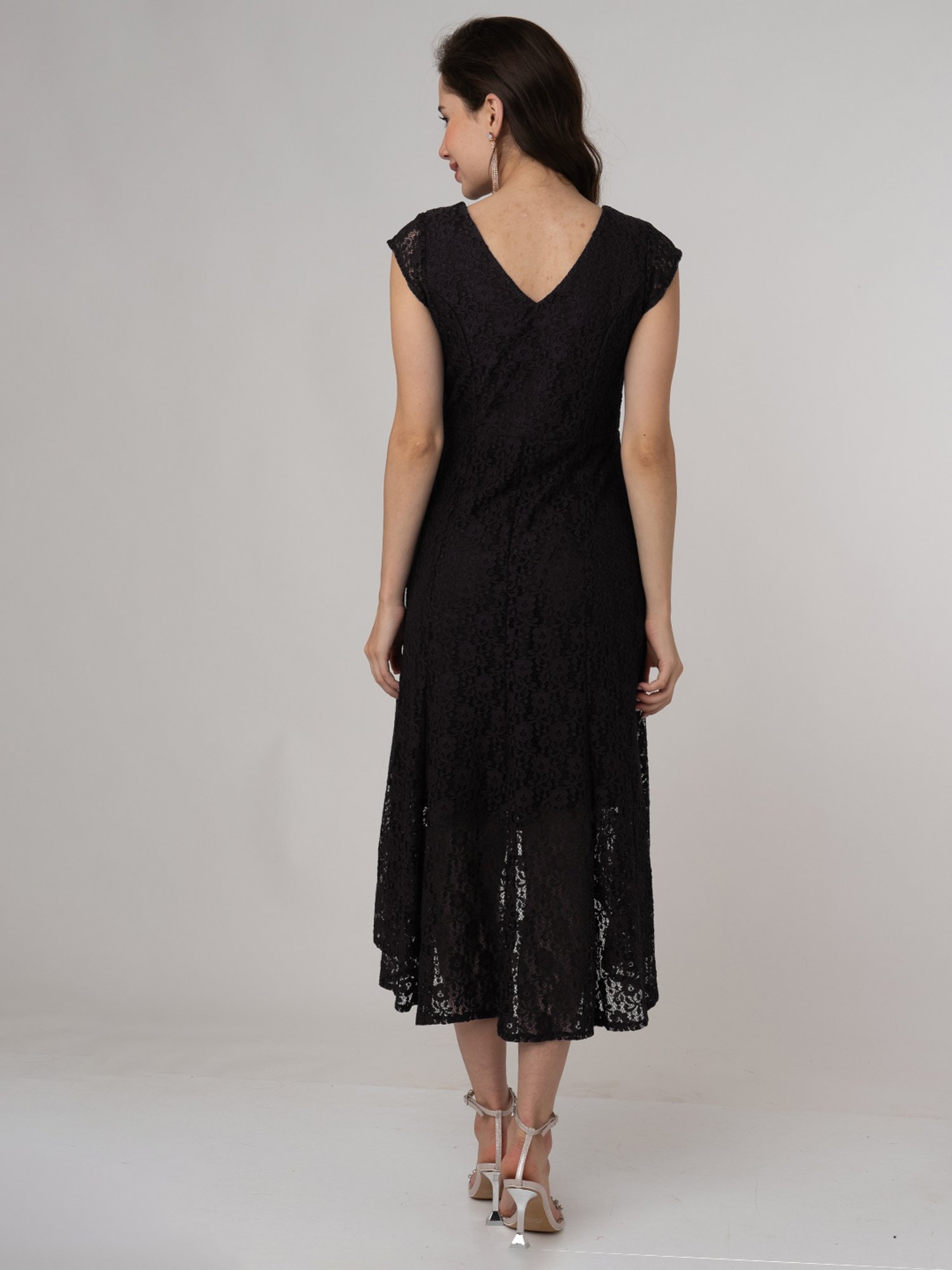 Buy Zink London Black Lace High-low Dress for Women Online @ Tata CLiQ