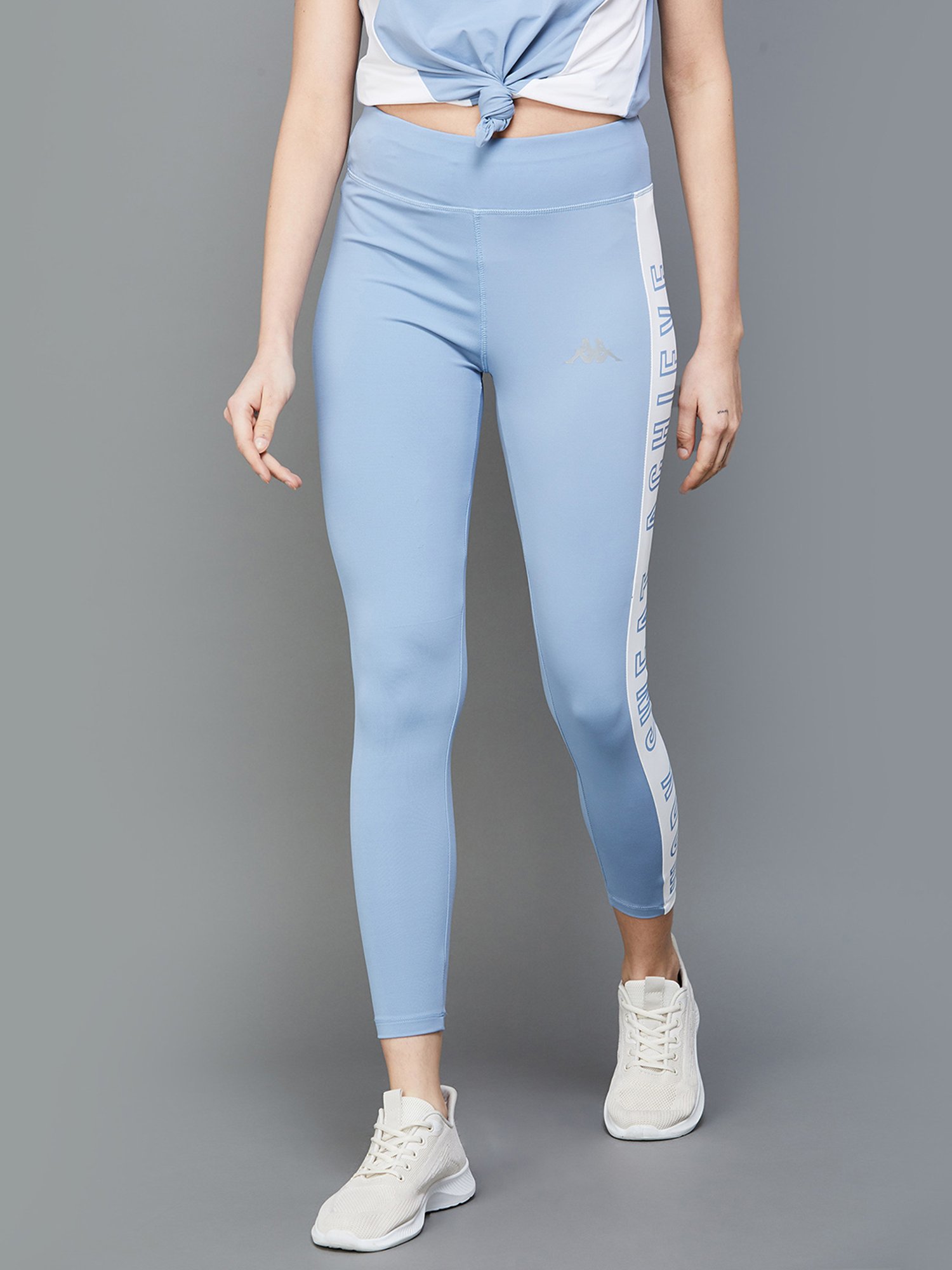 Buy KAPPA Blue Printed Sports Tights for Women Online @ Tata CLiQ