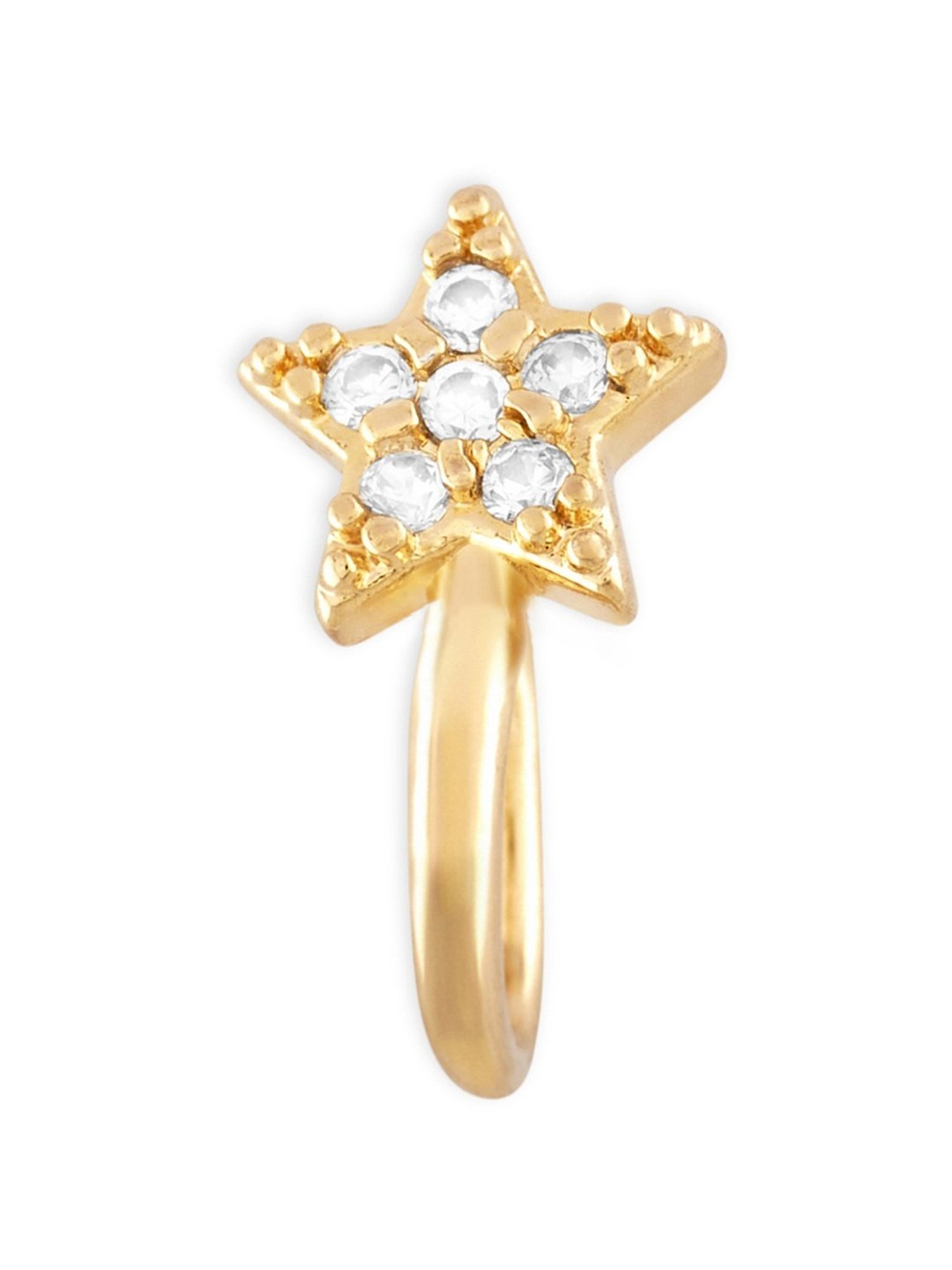Buy Zaveri Pearls Star ClipOn Nose Pin-ZPFK17180 Online At Best