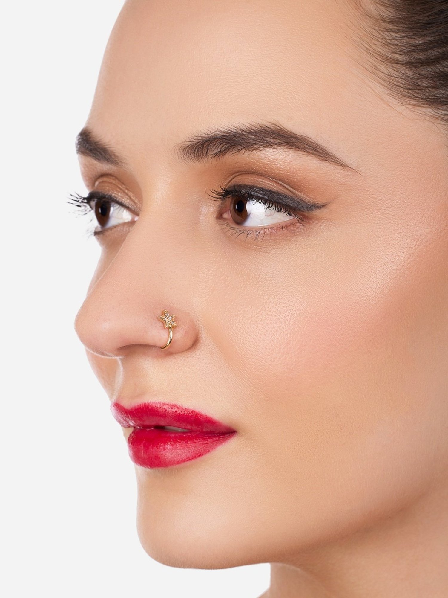 Buy Zaveri Pearls Star ClipOn Nose Pin-ZPFK17180 Online At Best