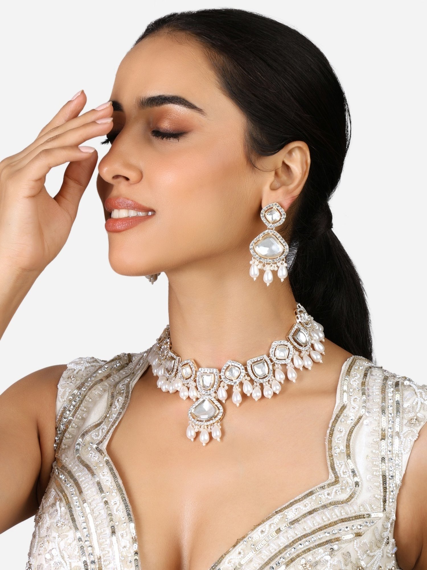 Drop Pearl Necklace – Nishi Pearls Alighieri silver pearls drop