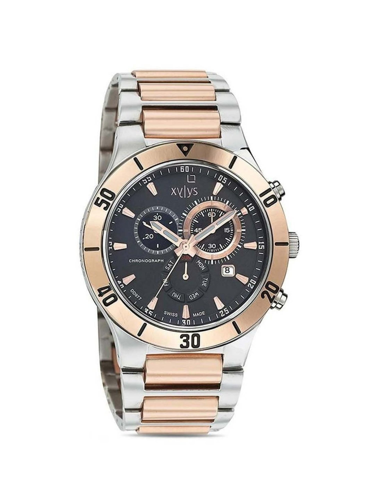 Buy Xylys Grey Dial Two Toned Stainless Steel Strap Watch NL40024KM02E  Online at Low Prices in India at Bigdeals24x7.com