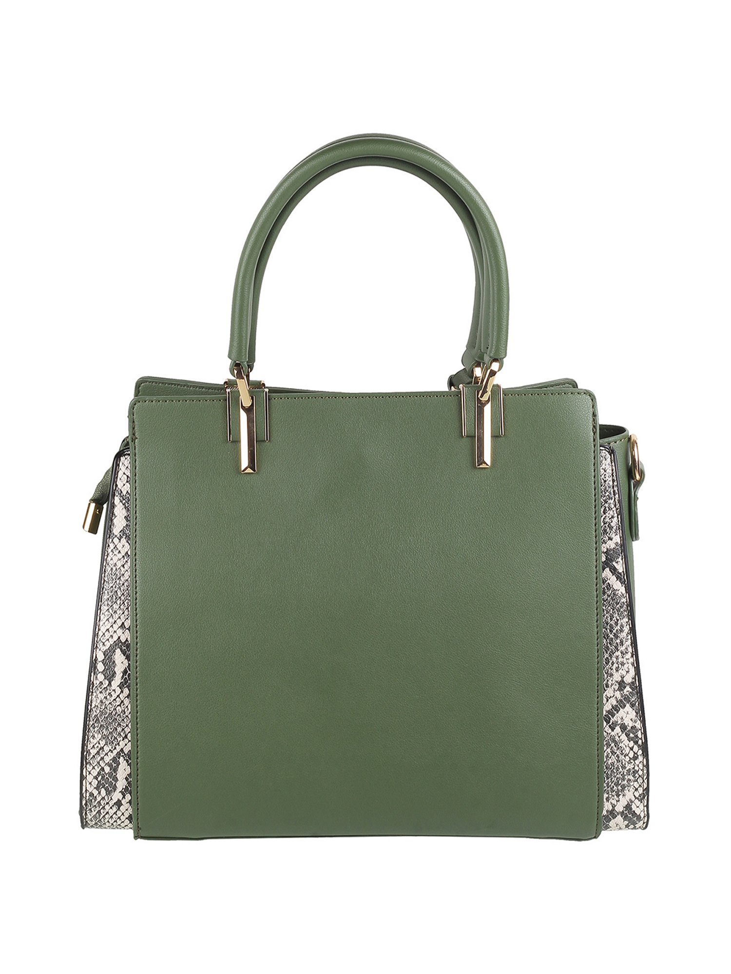 Buy Mochi Green Synthetic Textured Handbag Online At Best Price