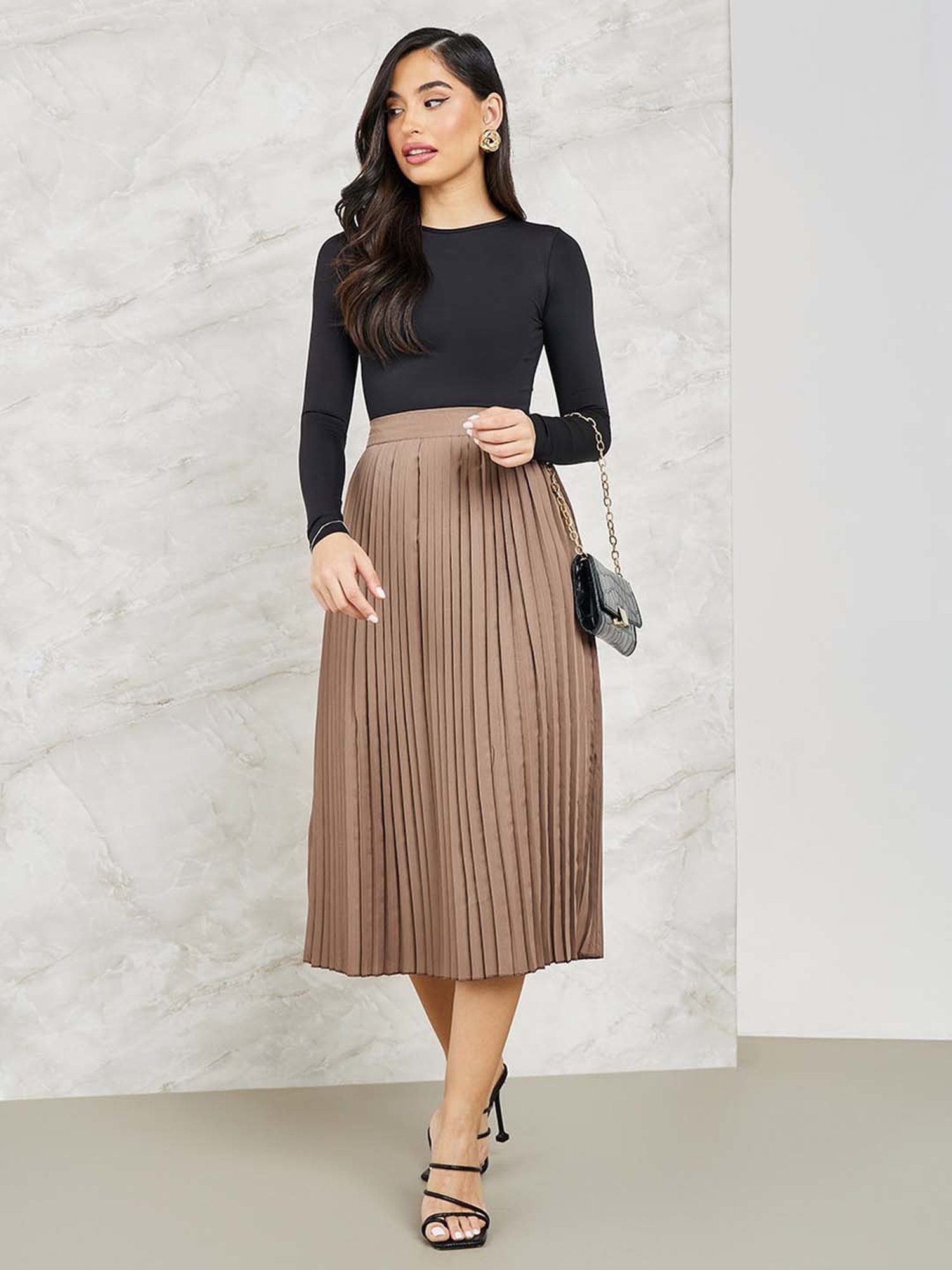 Buy Styli Brown A-Line Skirt for Women Online @ Tata CLiQ