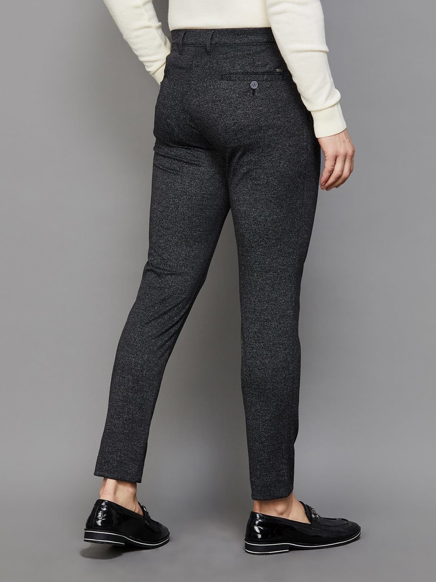 Elisabetta Franchi crepe-texture high-waist Trousers - Farfetch