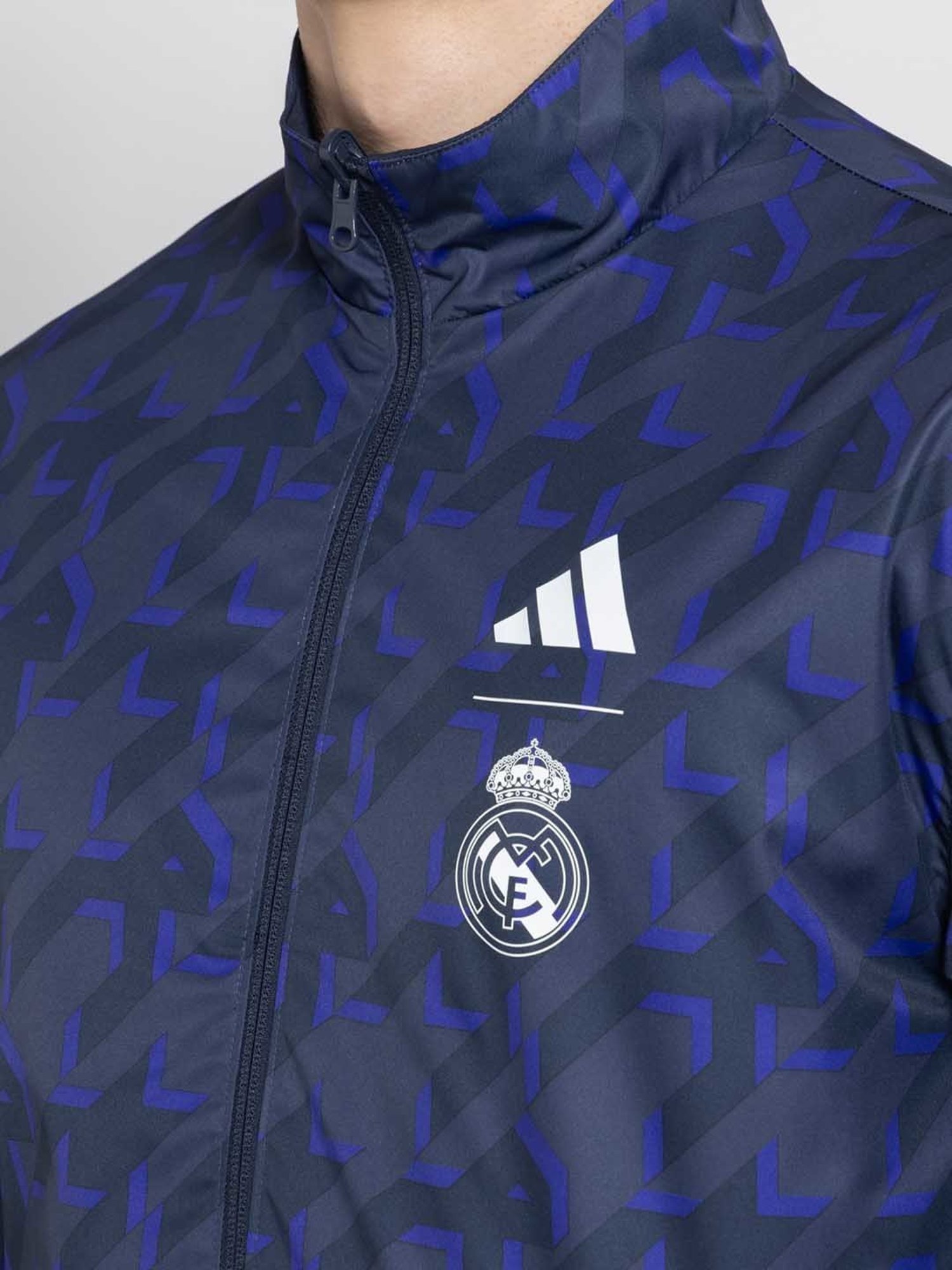 adidas Real Madrid Windbreaker Jacket - Victory Blue - SoccerPro