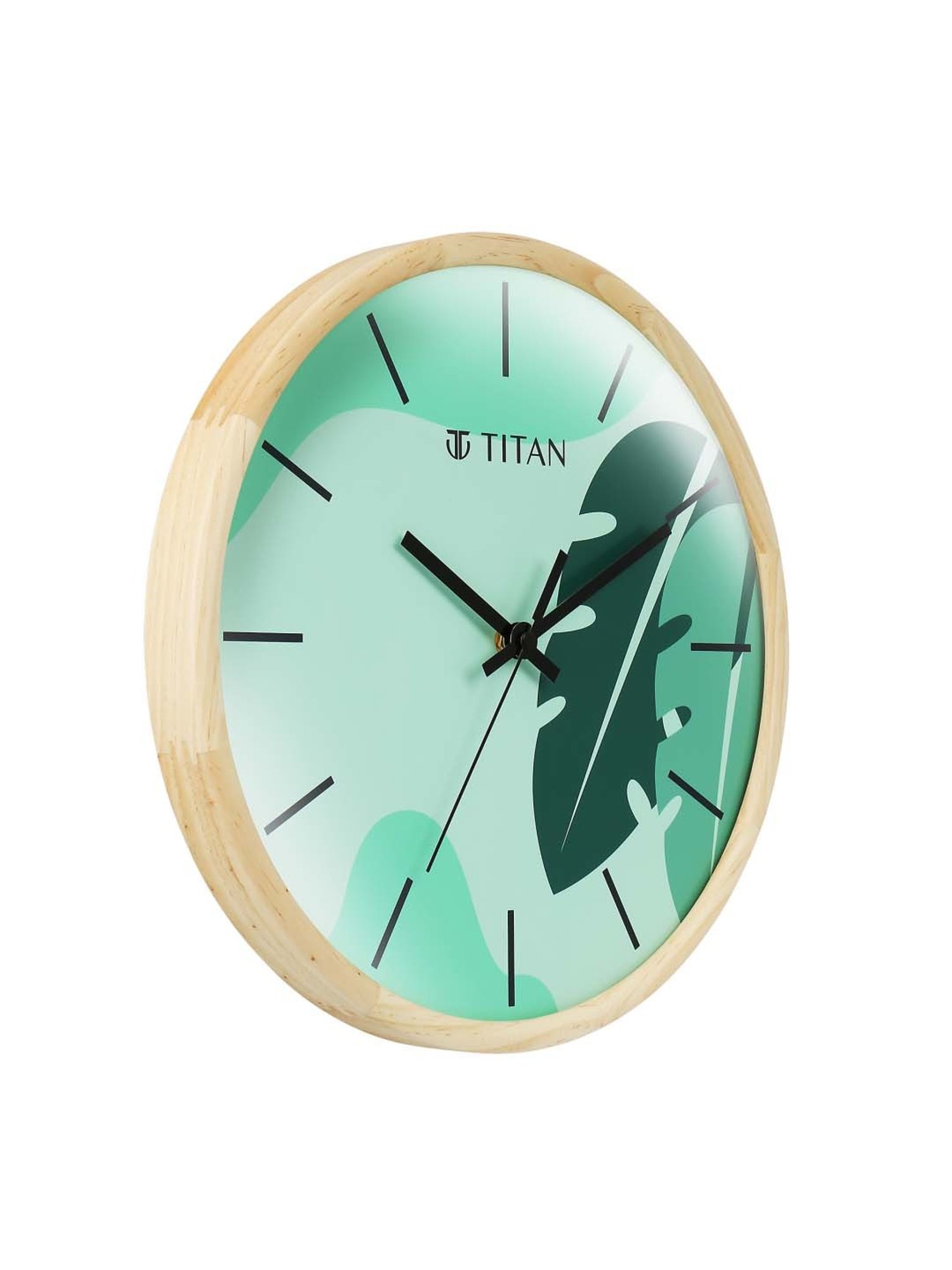Buy Titan Lush Green Silent Sweep Tropical Timepiece Wall Clock at