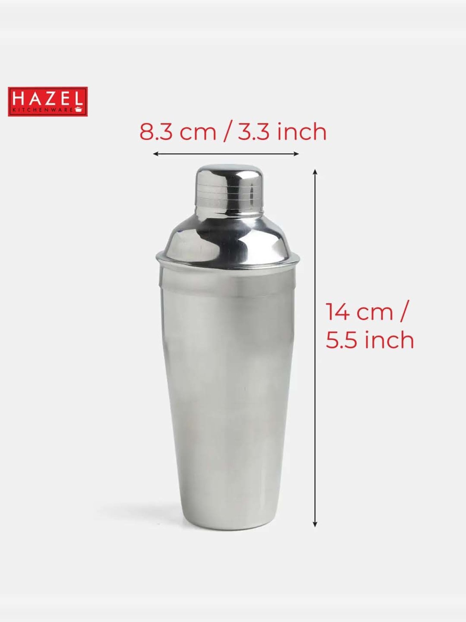 Buy HAZEL Silver Stainless Steel Cocktail Drink Shaker at Best