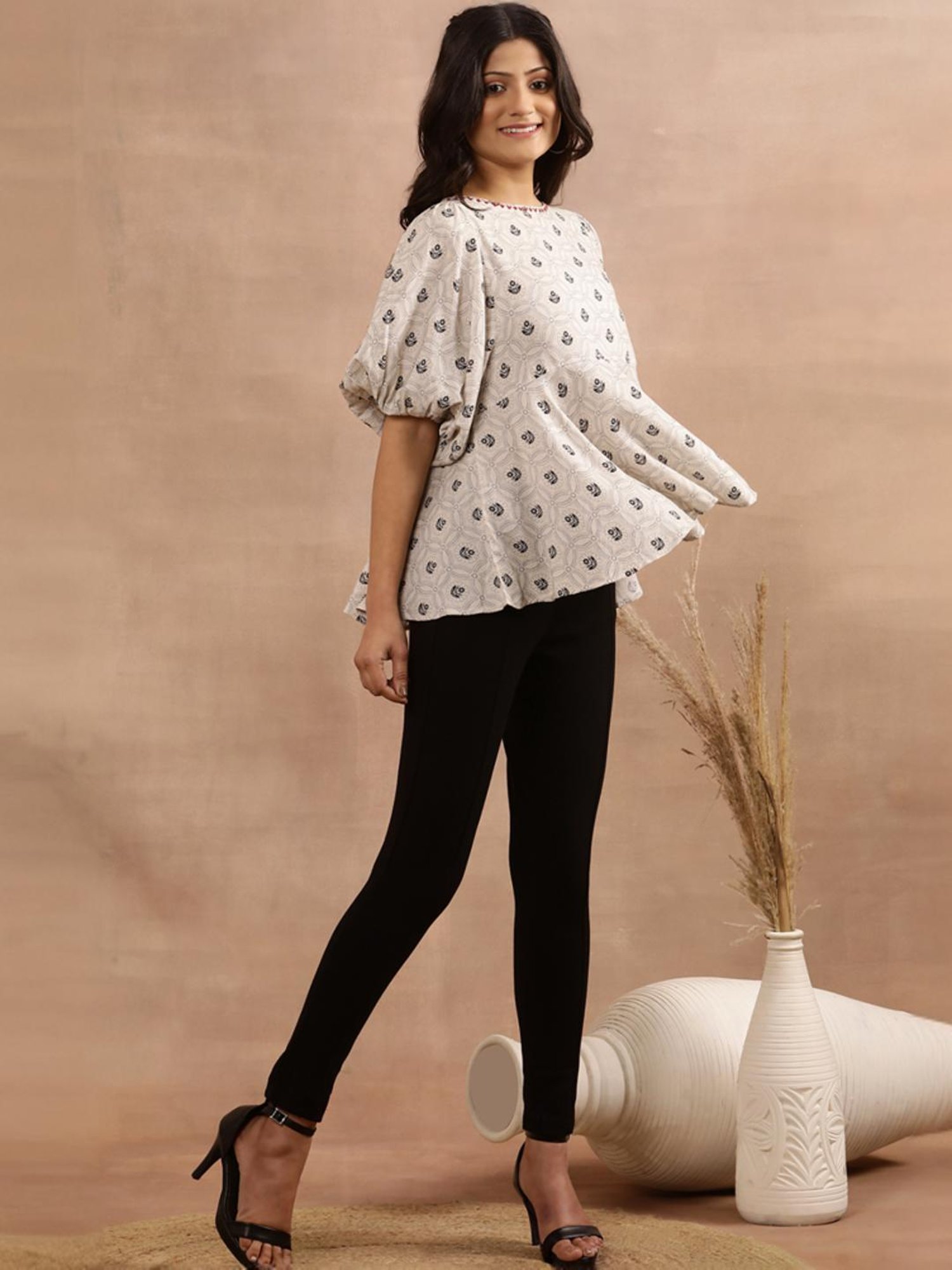 Buy W Off-White Printed Top for Women Online @ Tata CLiQ