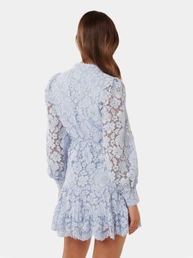 Buy Forever New Light Blue Floral Print A Line Dress for Women Online @  Tata CLiQ