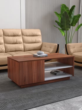 Buy Durian Walnut Brown Engineered Wood Coffee & Center Tables at