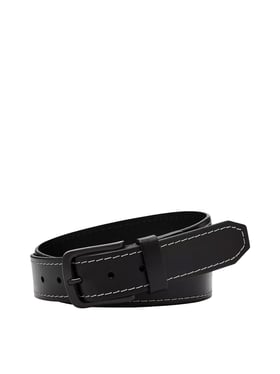 Buy Fossil Julian Black Leather Solid Waist Belt Online At Best