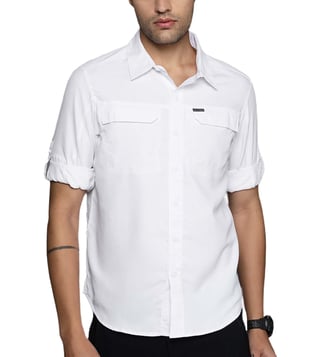 Columbia White Regular Fit Shirt