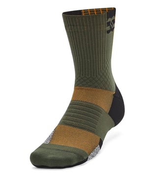 UNDER ARMOUR Green Logo AD Playmaker Mid Socks