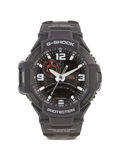 Casio G-Shock GA-1000-1ADR Black Analog-Digital Dial Black Resin Strap Men's Watch G435