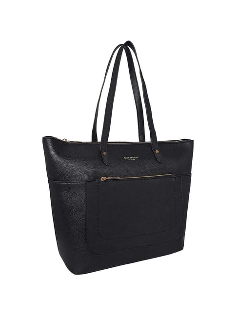 Buy Accessorize London Black Solid Medium Tote Handbag For Women At Best Price Tata CLiQ