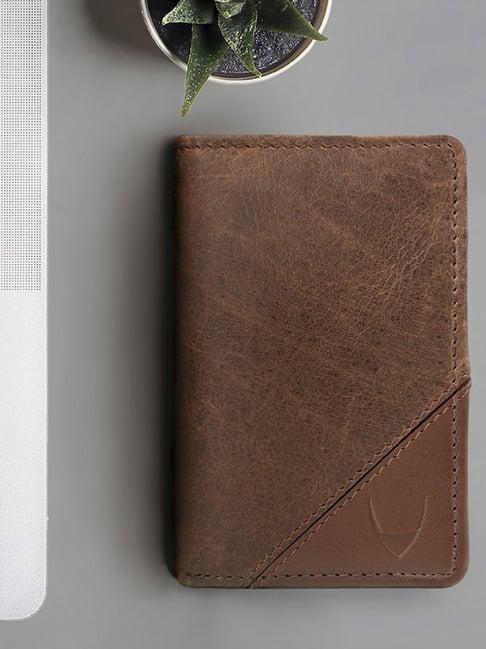 Buy Hidesign 255-TF Brown Solid RFID Tri-Fold Leather Wallet For