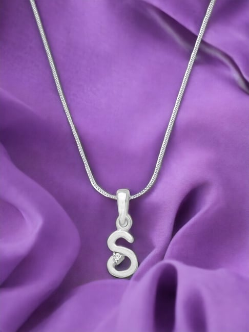 Sterling Silver Letter S Pendant Necklace – Carroll's