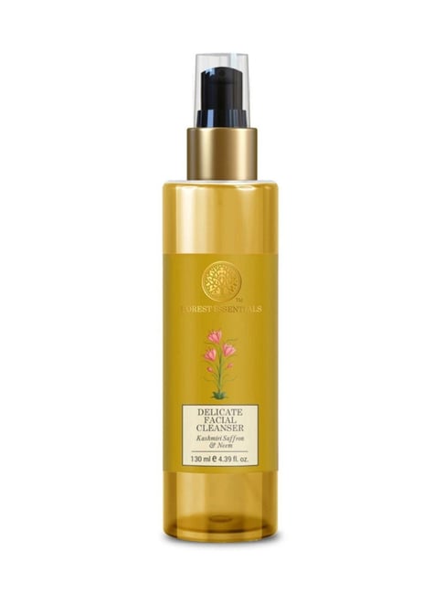 Forest Essentials Delicate Facial Cleanser Saffron & Neem Ayurvedic Face Wash for Oily Skin - 130 ml