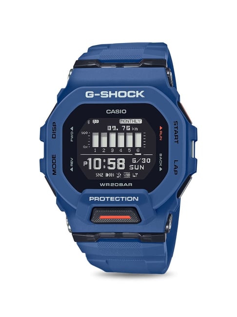 Casio G-Shock GBD-200-2DR Digital Dial Blue Resin Strap Men's Watch G1147