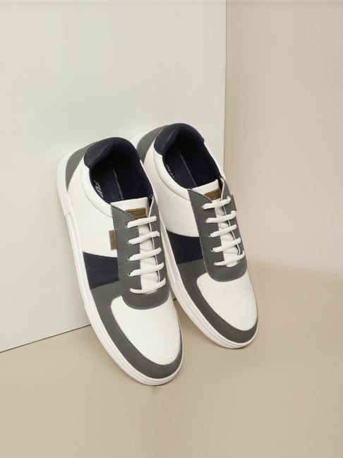 Furo by Red Chief Men's White Navy Casual Sneakers