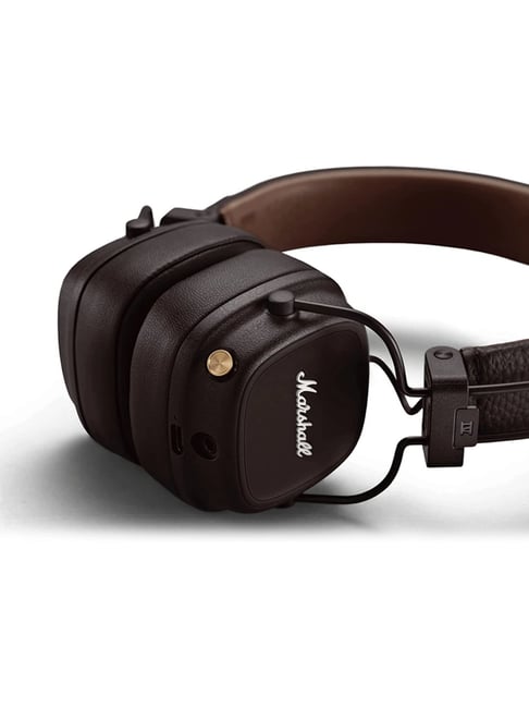 Marshall Major IV Wireless Bluetooth On Ear Headphone with Mic (Brown)