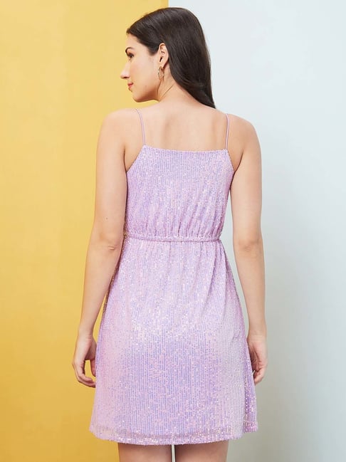 strapless open back dress Annalise Graceful One Shoulder Mini Sequin Party Dresses