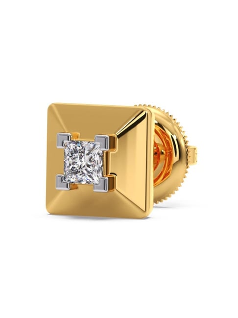 Monolith Men's Stud - Buy Certified Gold & Diamond Men's Earrings Online |  KuberBox.com - KuberBox.com