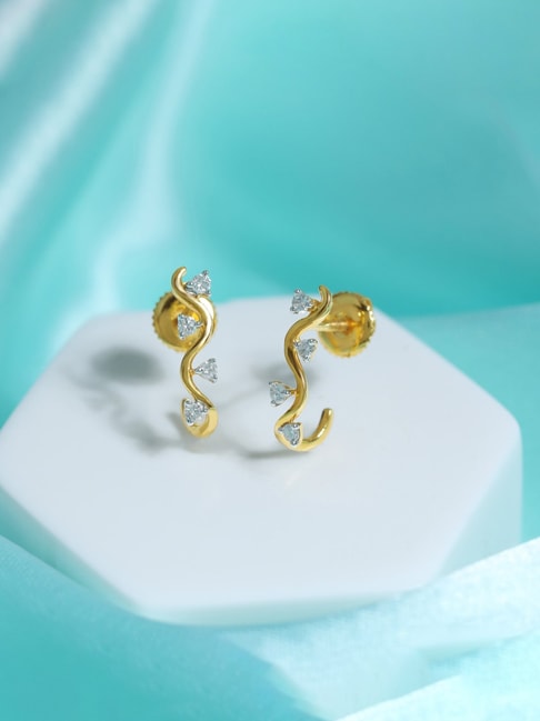 CANDERE - A KALYAN JEWELLERS COMPANY 18KT Yellow Gold Hoop Earrings for  Women : Amazon.in: Jewellery